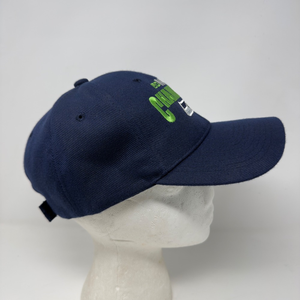 NFL Seattle Seahawks 2014 NFC Champions Hat Navy Blue Adjustable Strapback Cap - Picture 3 of 9